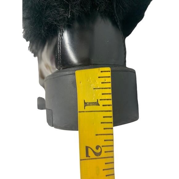 PRADA Shearling Lined Leather Ankle Boots Lace Up Size 38 Goth Combat Motorcycle - Picture 12 of 16